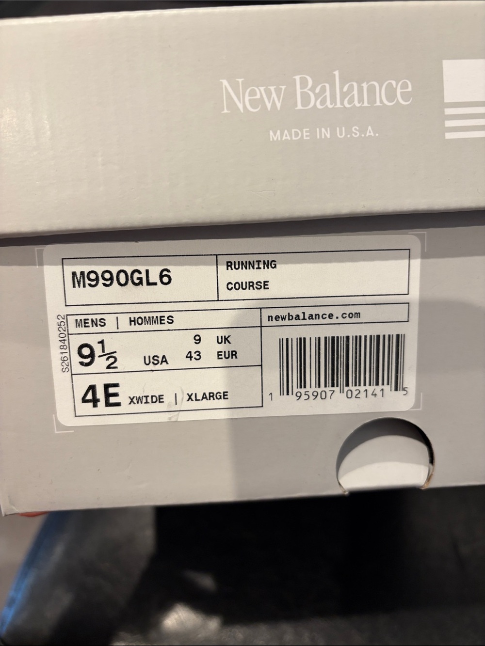 New Balance Gray 990v6 Men’s Running Sneakers size 9 1/2 4E - Picture 7 of 7